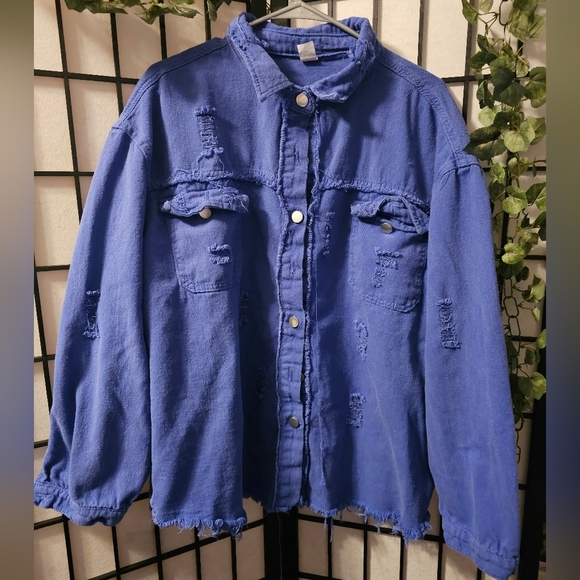 Distressed Blue Weekender Long Sleeve Size 3XL - Picture 1 of 3